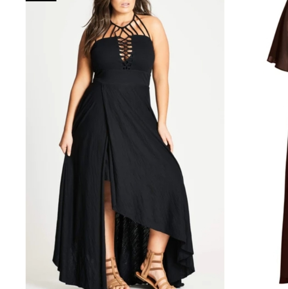 Black Maxi Halter Dress